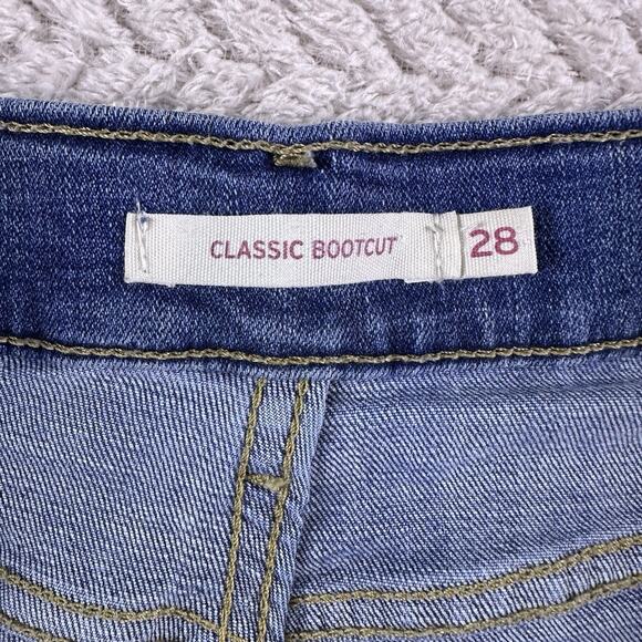 Levis Jeans Womens Size 6 Blue Mid Rise Bootcut 28x32 Stretch Med Wash Western - Picture 3 of 16